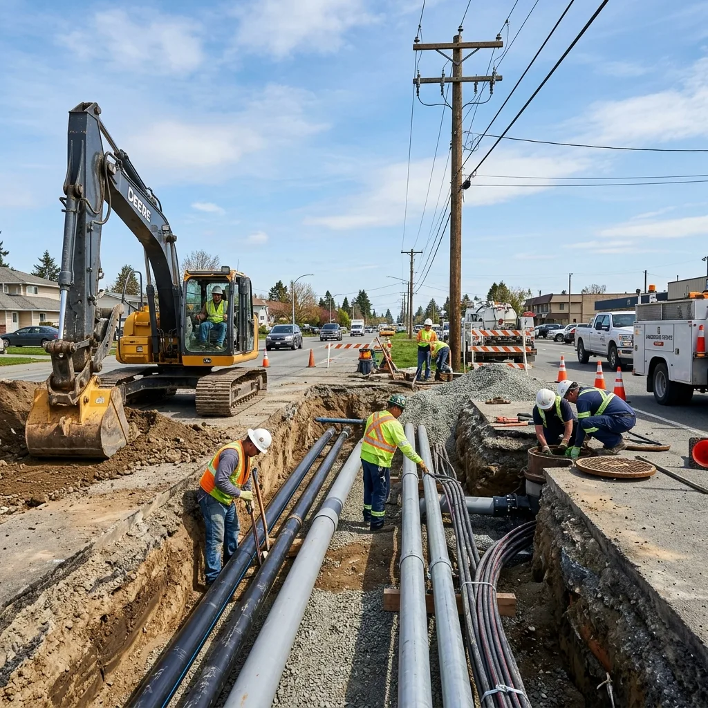 Water, Sewer and Power Line